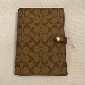 NWT Coach Leather Notebook and Cover